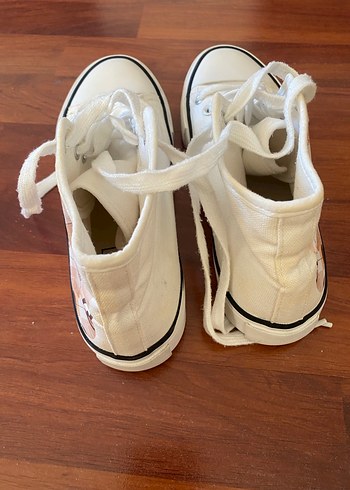 Kadın Beyaz Bağcıklı Dolgu Topuklu Spor Ayakkabı - Görsel 3