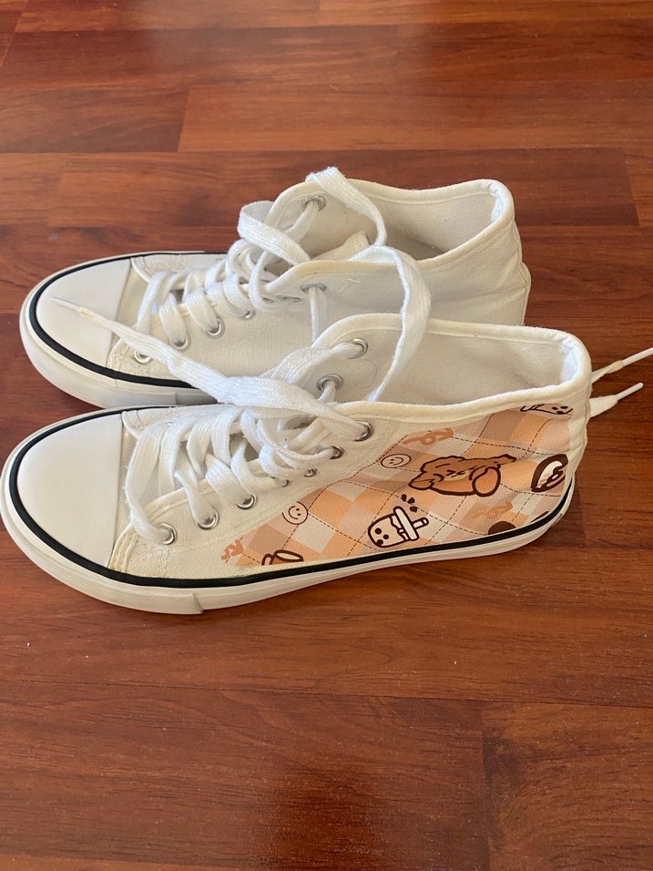 Kadın Beyaz Bağcıklı Dolgu Topuklu Spor Ayakkabı - Görsel 4