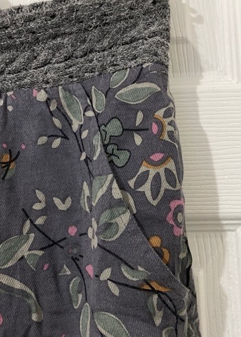 Bohem Gri Midi Desenli Etek - Görsel 5