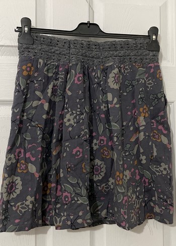 Bohem Gri Midi Desenli Etek - Görsel 3