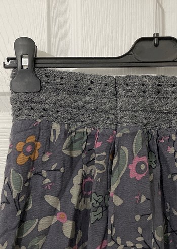 Bohem Gri Midi Desenli Etek - Görsel 4