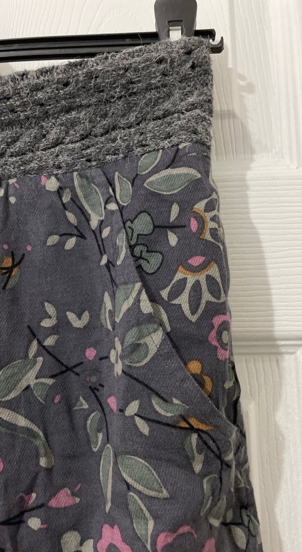 Bohem Gri Midi Desenli Etek - Görsel 5