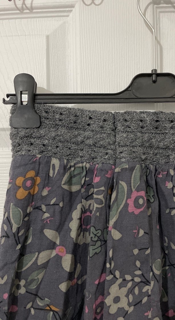 Bohem Gri Midi Desenli Etek - Görsel 4