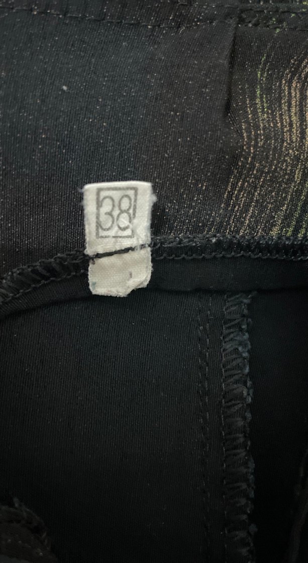 Siyah Bağcıklı Midi Kadın Kumaş Pantolon - Görsel 3