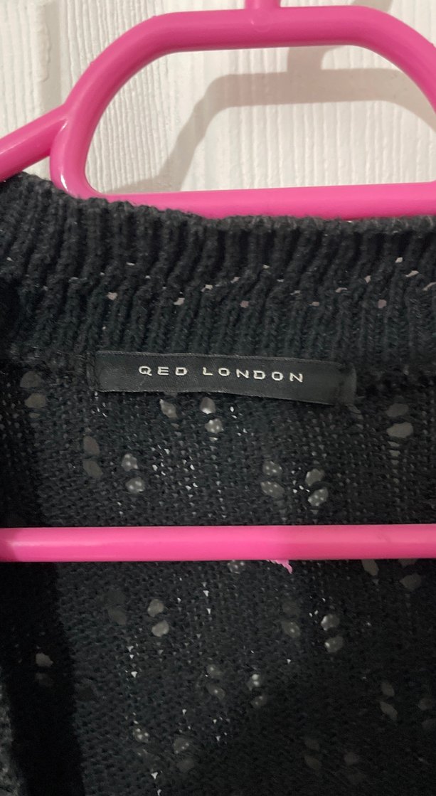 Kız Çocuk Siyah Triko Uzun Kollu Bolero - Görsel 2