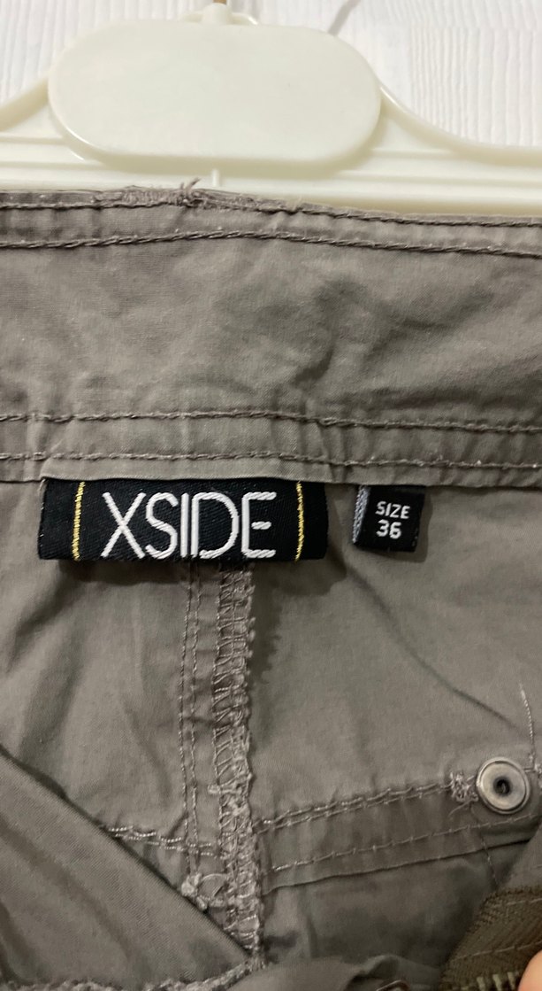 Kahverengi Keten Kadın Midi Pantolon - Görsel 4