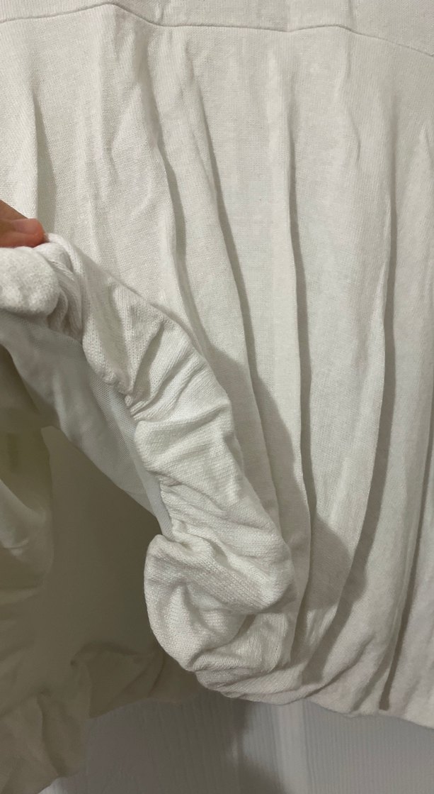 Beyaz Kolsuz Hamile Bluzu - Görsel 2