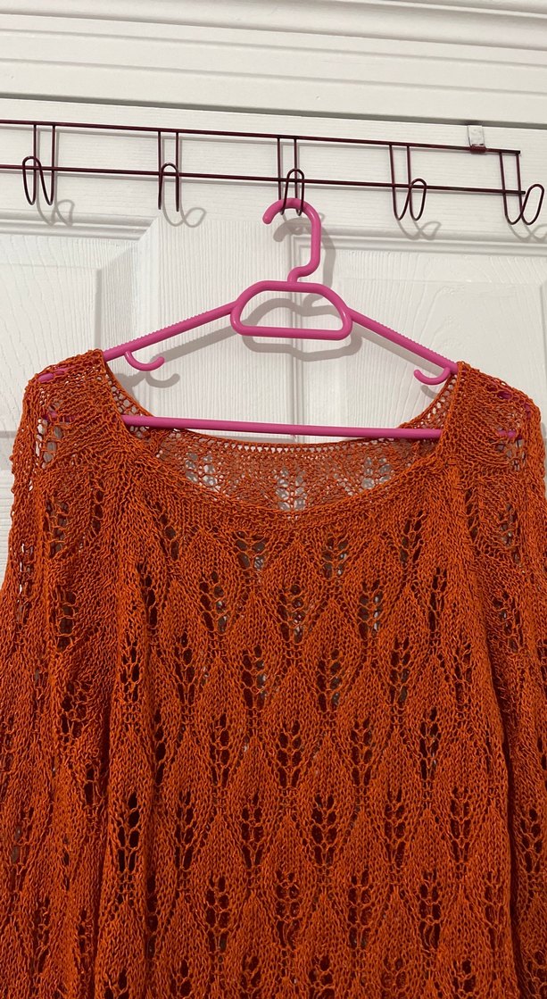 Kahverengi Bohem Örgü Kadın Kazak - Görsel 2