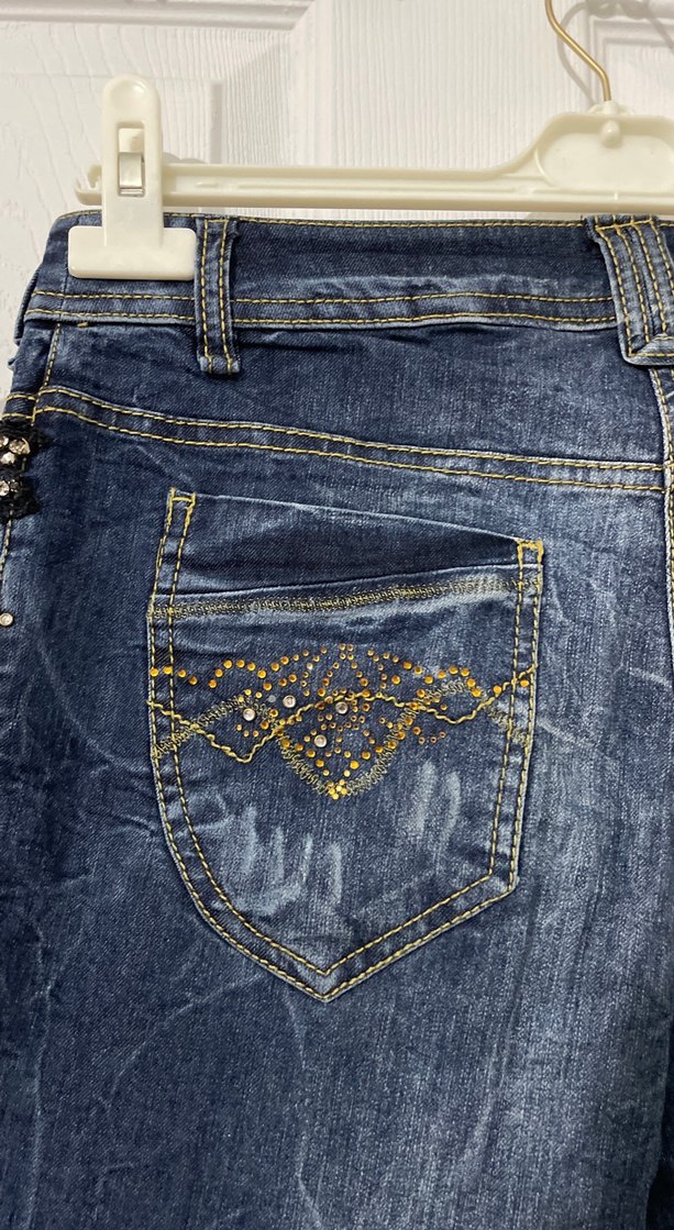 Kadın Lacivert Bol Kesim Denim Pantolon - Görsel 5