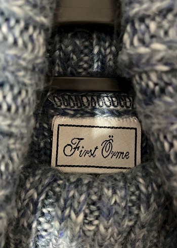 Gri Örgü Boğazlı Kolsuz Kadın Kazak - Görsel 3