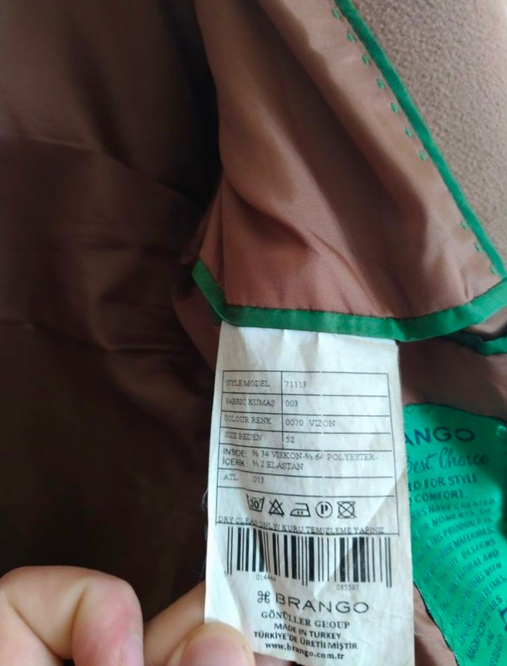 Bej Midi Süet erkek Kaban - Görsel 3