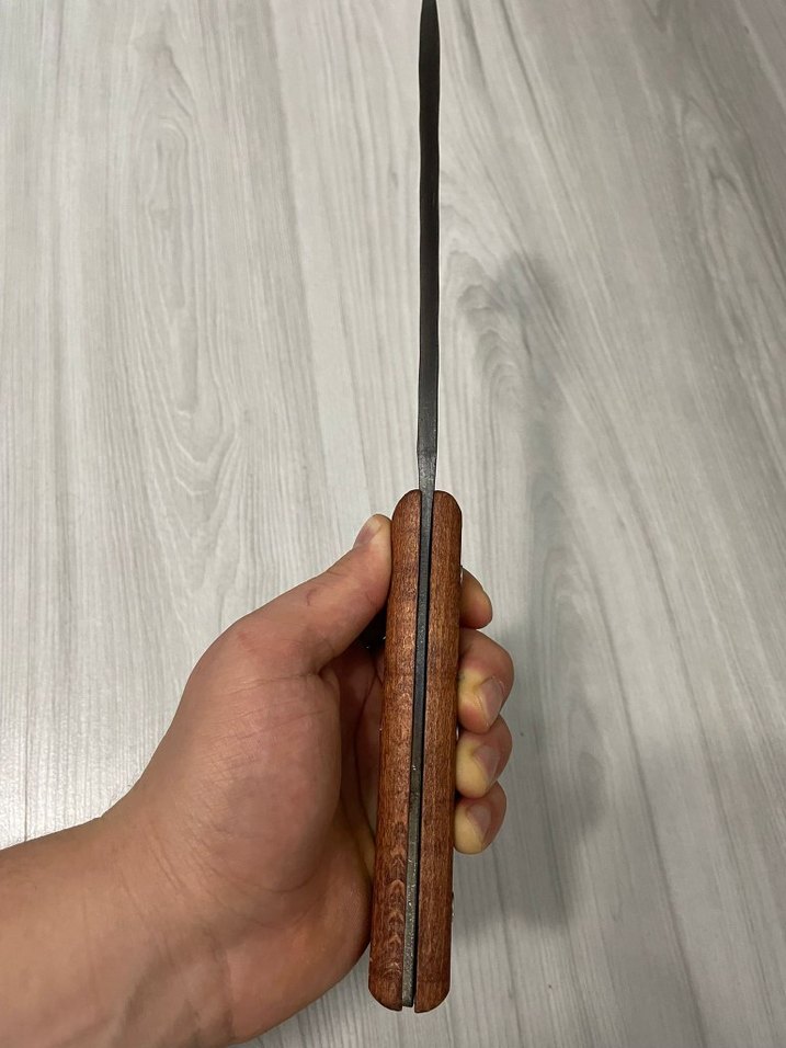 Ahşap Saplı Keskin Mutfak Bıçağı - Görsel 2