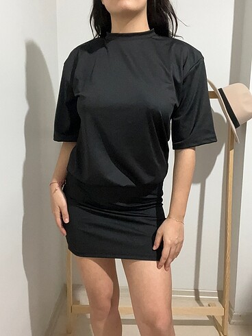 m Beden siyah Renk Basic elbise
