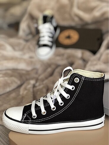 Converse kadın spor ayakkabı siyah mavi beyaz