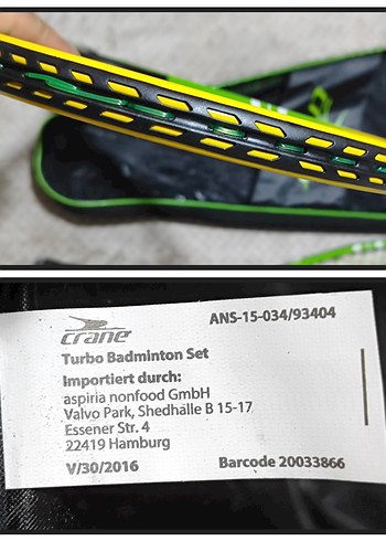 Crane Turbo Badminton Raket Seti Temiz - Görsel 9