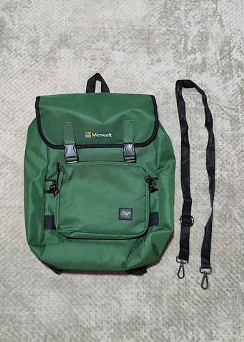 Microsoft Logolu Yeşil Kadın Sırt Çantası - Görsel 4