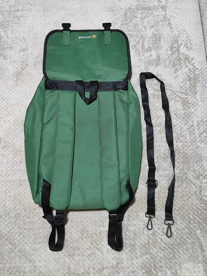 Microsoft Logolu Yeşil Kadın Sırt Çantası - Görsel 2