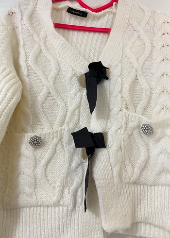 Beyaz Triko Kadın Hırka - Görsel 2