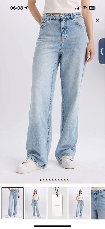 Defacto 90?s wide leg yüksek bel jean