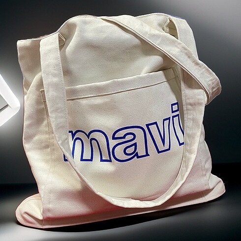 Mavi kanvas çanta