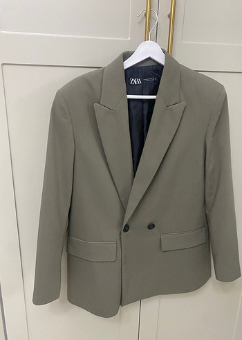Zara Bej Kadın Keten Blazer Ceket