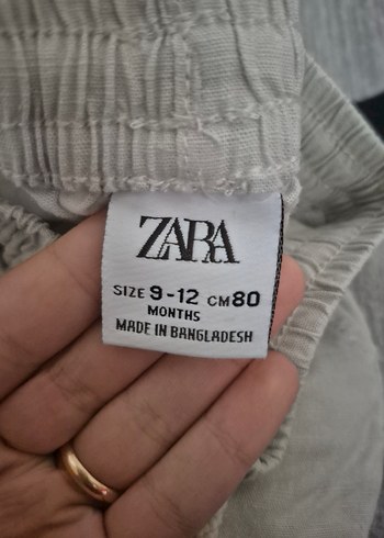 Zara Gri Keten Kadın Bol Kesim Pantolon
