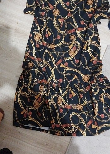 Zincir Detaylı Mini Kadın Elbise - Görsel 4