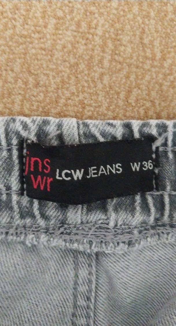 Gri kadın Denim Bol Kesim Pantolon - Görsel 2