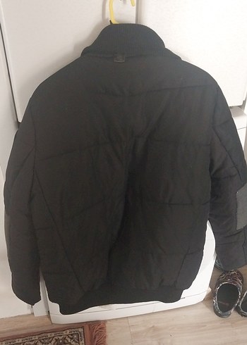 Siyah Düğmeli Unisex Kışlık mont - Görsel 2