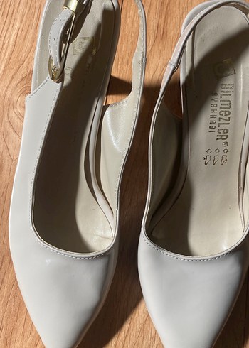 37 Beden Bej Rugan Tokalı Stiletto Kadın Abiye Ayakkabı