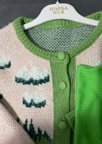 Zara 2liTarzı Yeşil Mini Örgü Hırka