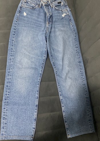 Kadın Mavi Denim Midi Boy Jean