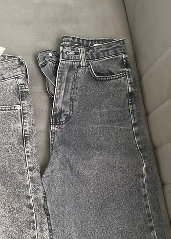 s Beden gri Renk Gri Midi Boy Kadın Denim Jean