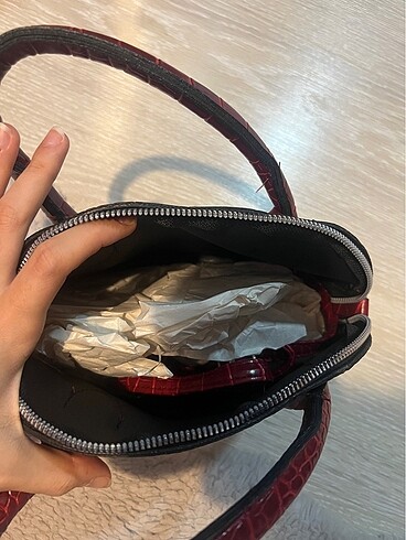  Beden bordo Renk Bordo Kol Çantası