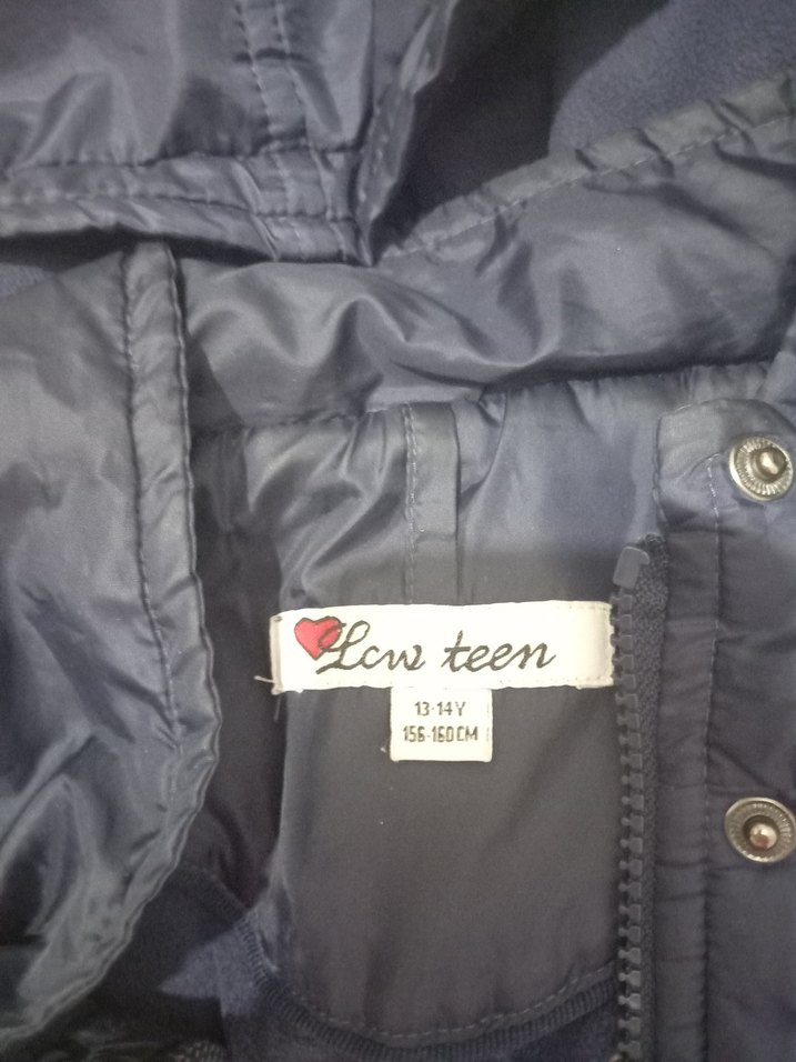 kız Çocuk Lacivert Kapüşonlu Yelek - Görsel 2