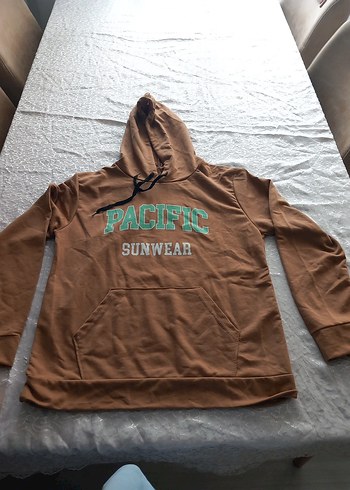 Kadın Kahverengi Kapüşonlu Sweatshirt