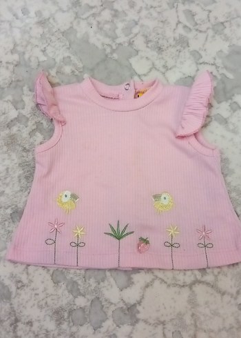 Kız Çocuk Pembe Nakışlı Triko Yelek