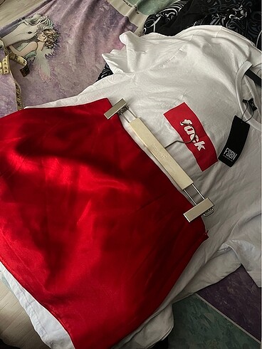 Zara saten mini etek