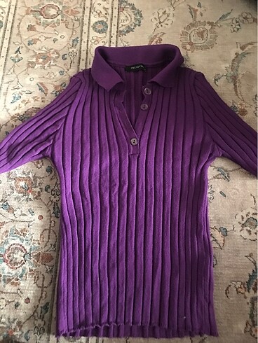 Polo yaka triko bluz s beden kısa kollu
