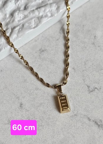 Zarif Gold Zincir Detaylı Midi Kadın Kolye - Görsel 5