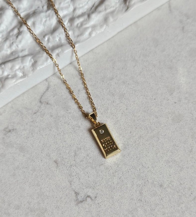 Zarif Gold Zincir Detaylı Midi Kadın Kolye - Görsel 3