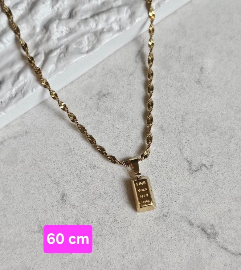 Zarif Gold Zincir Detaylı Midi Kadın Kolye - Görsel 5