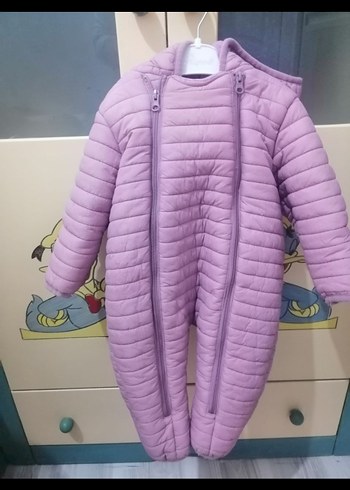 Mor Bebek Tulum, Fermuarlı, Düz Desen - Görsel 2