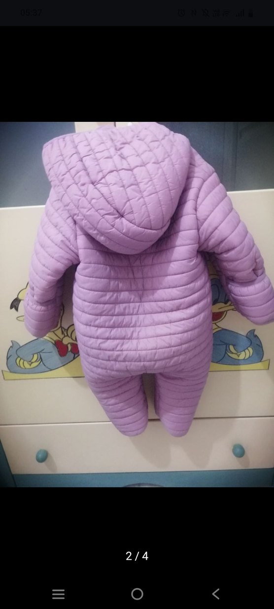 Mor Bebek Tulum, Fermuarlı, Düz Desen - Görsel 3