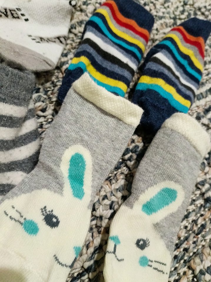 Çocuk Renkli Desenli Çorap Seti - Görsel 2