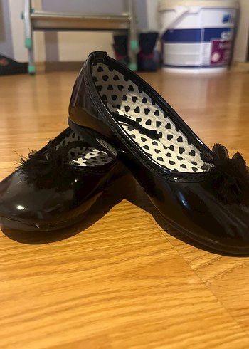 Kız Çocuk Siyah Fiyonk Detaylı Balerin Ayakkabı - Görsel 2