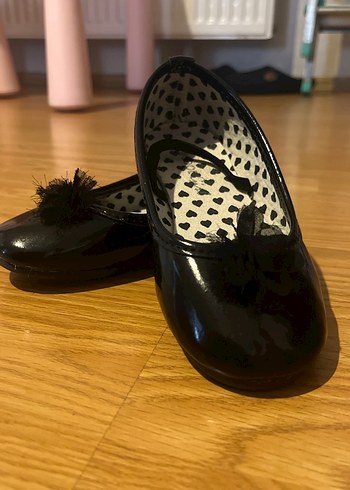 Kız Çocuk Siyah Fiyonk Detaylı Balerin Ayakkabı - Görsel 3