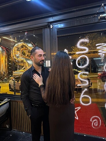 Kahve şık elbise - Görsel 2