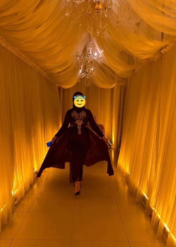 Abiye rengini  mürdüm  olarak aldım mor da diyebiliriz ama  güze - Görsel 2