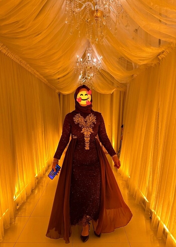 Abiye rengini  mürdüm  olarak aldım mor da diyebiliriz ama  güze - Görsel 3